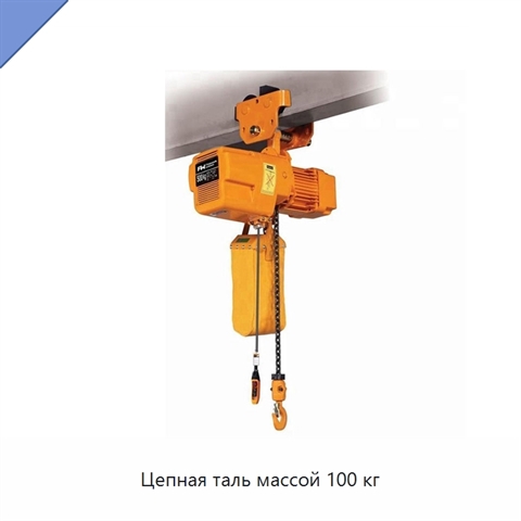 Цепная таль массой 100 кг