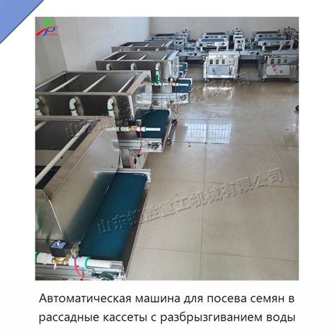 Автоматическая машина для посева семян в рассадные кассеты с разбрызгиванием воды
