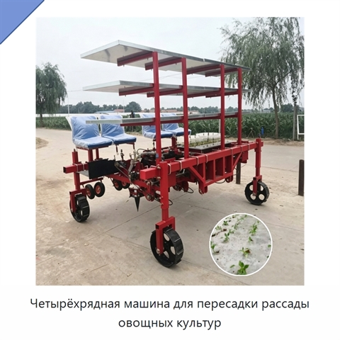 Четырёхрядная машина для пересадки рассады овощных культур