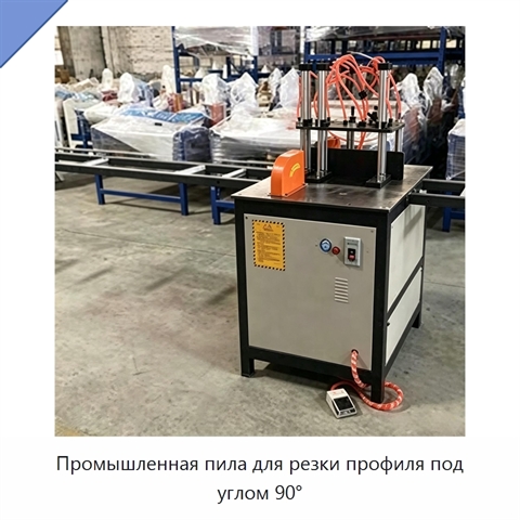 Промышленная пила для резки профиля под углом 90°
