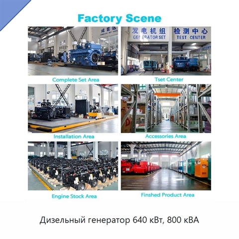 Дизельный генератор 640 кВт, 800 кВА