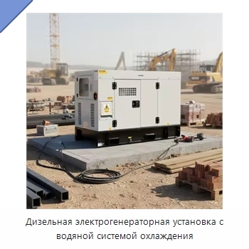 Дизельная электрогенераторная установка с водяной системой охлаждения