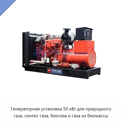 Генераторная установка 50 кВт для природного газа, синтез-газа, биогаза и газа из биомассы