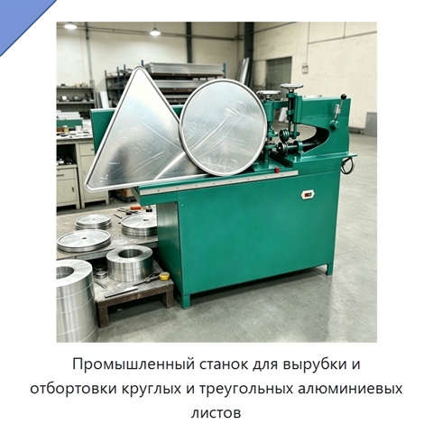 Промышленный станок для вырубки и отбортовки круглых и треугольных алюминиевых листов