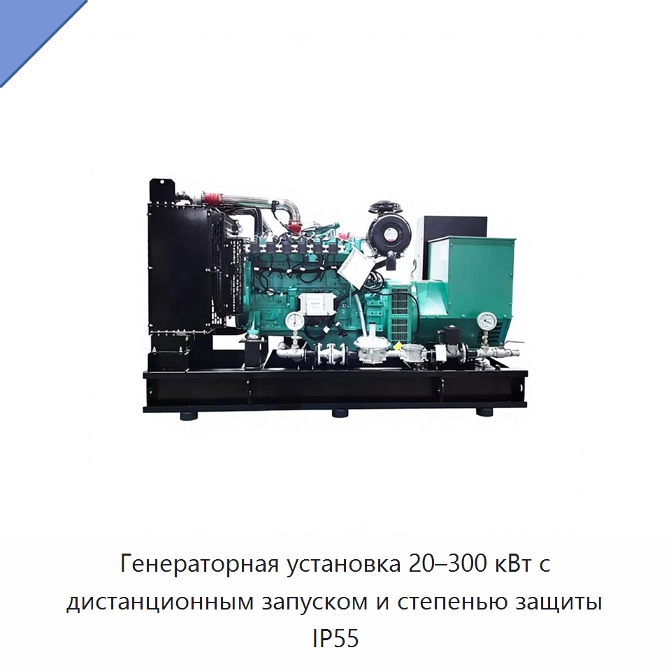 Генераторная установка 20–300 кВт с дистанционным запуском и степенью защиты IP55 — Газотурбинные генераторы