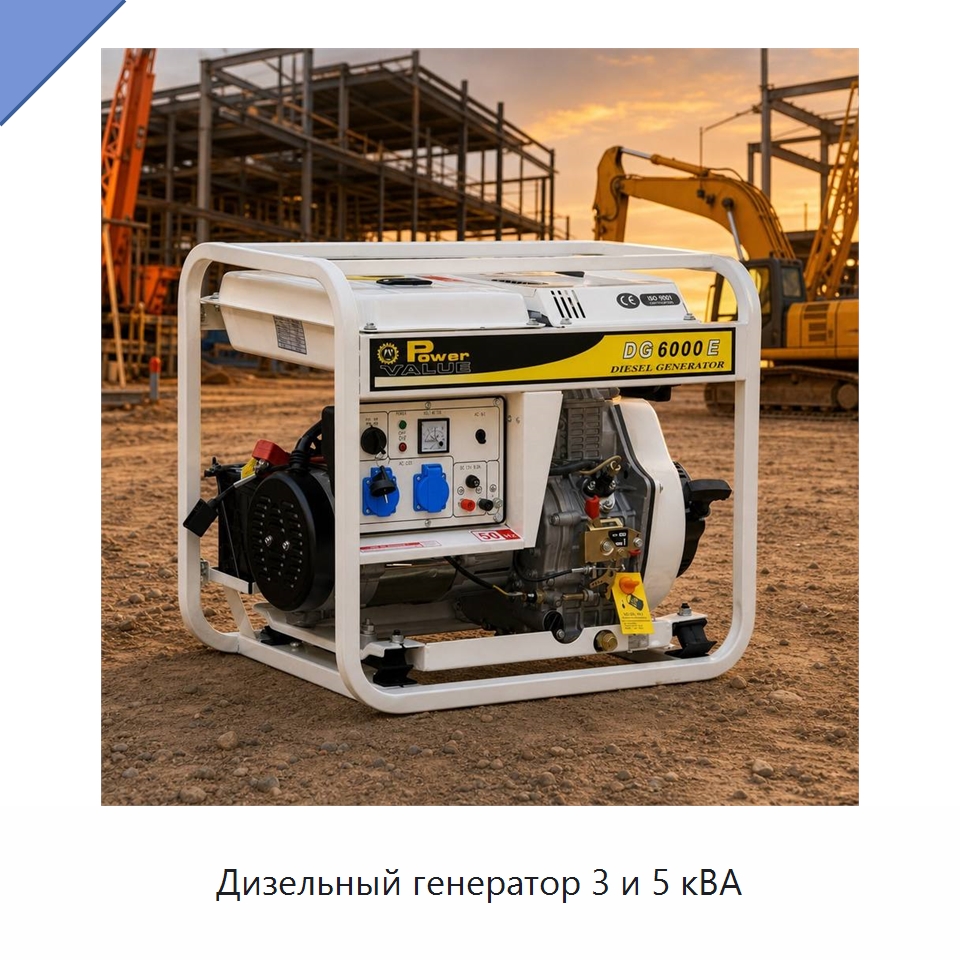 Дизельный генератор 3 и 5 кВА — Бензиновые генераторы