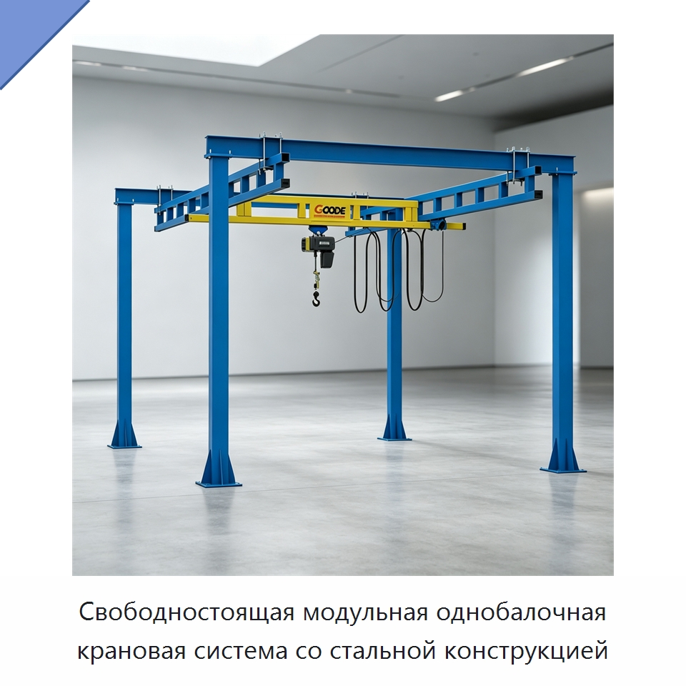 Свободностоящая модульная однобалочная крановая система со стальной конструкцией — Краны