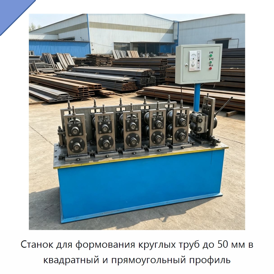 Станок для формования круглых труб до 50 мм в квадратный и прямоугольный профиль — Специальное оборудование для металлообработки и металлургии