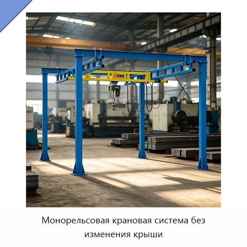 Монорельсовая крановая система без изменения крыши