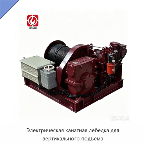 Электрическая канатная лебедка для вертикального подъема