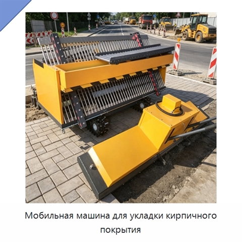 Мобильная машина для укладки кирпичного покрытия
