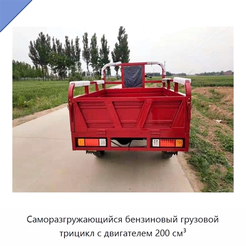 Саморазгружающийся бензиновый грузовой трицикл с двигателем 200 см³
