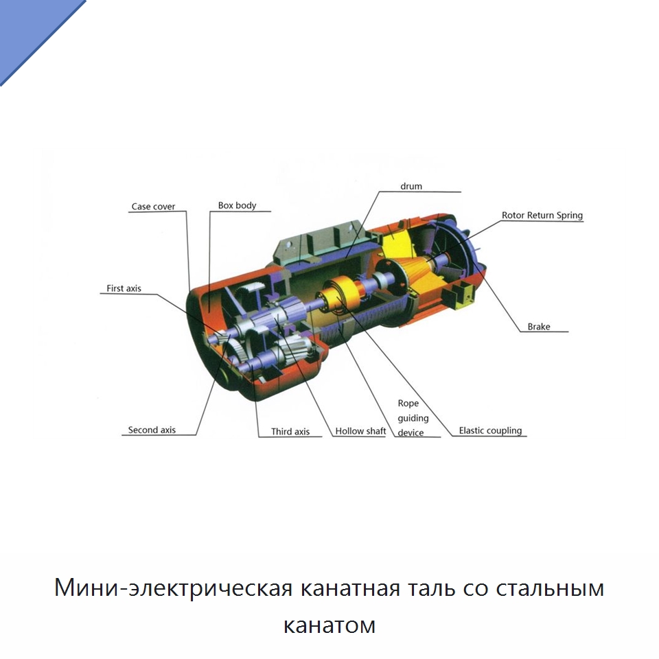 Мини-электрическая канатная таль со стальным канатом — Электротали