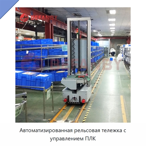 Автоматизированная рельсовая тележка с управлением ПЛК