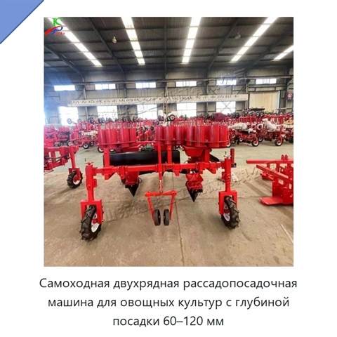 Самоходная двухрядная рассадопосадочная машина для овощных культур с глубиной посадки 60–120 мм