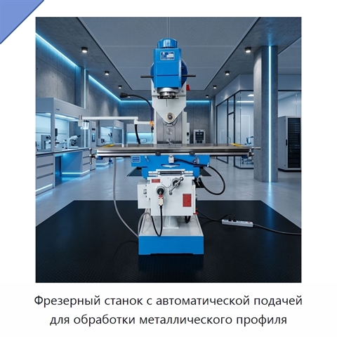 Фрезерный станок с автоматической подачей для обработки металлического профиля