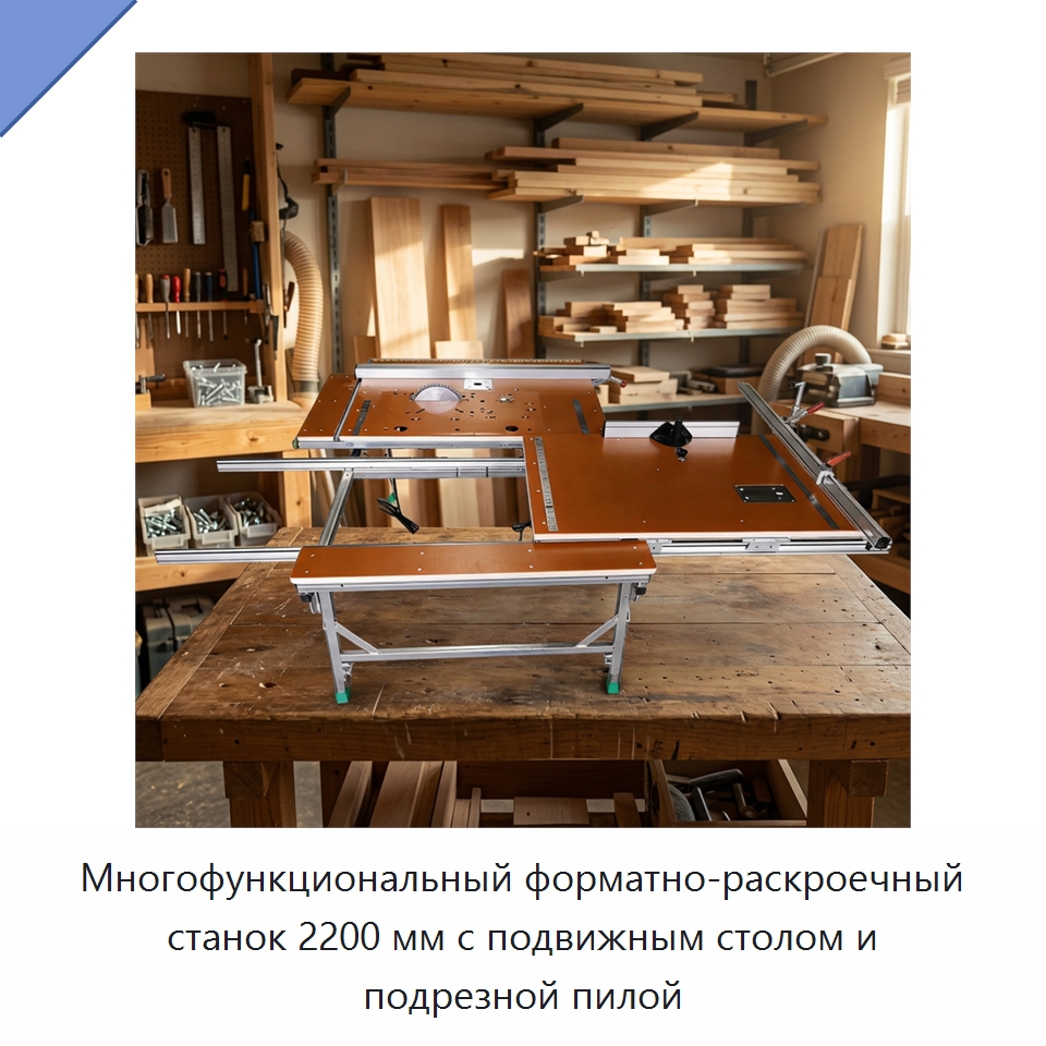 Многофункциональный форматно-раскроечный станок 2200 мм с подвижным столом и подрезной пилой — Пильные станки по дереву