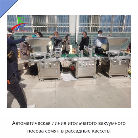 Автоматическая линия игольчатого вакуумного посева семян в рассадные кассеты