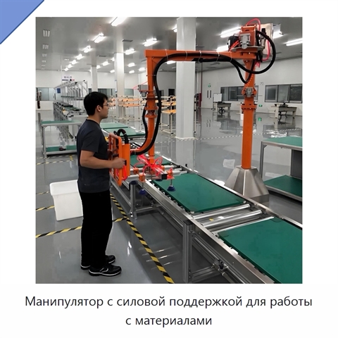 Манипулятор с силовой поддержкой для работы с материалами
