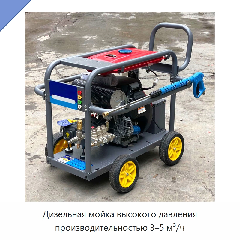 Дизельная мойка высокого давления производительностью 3–5 м³/ч — Специальные машины и промышленное оборудование