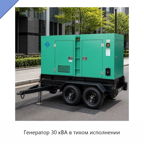 Генератор 30 кВА в тихом исполнении