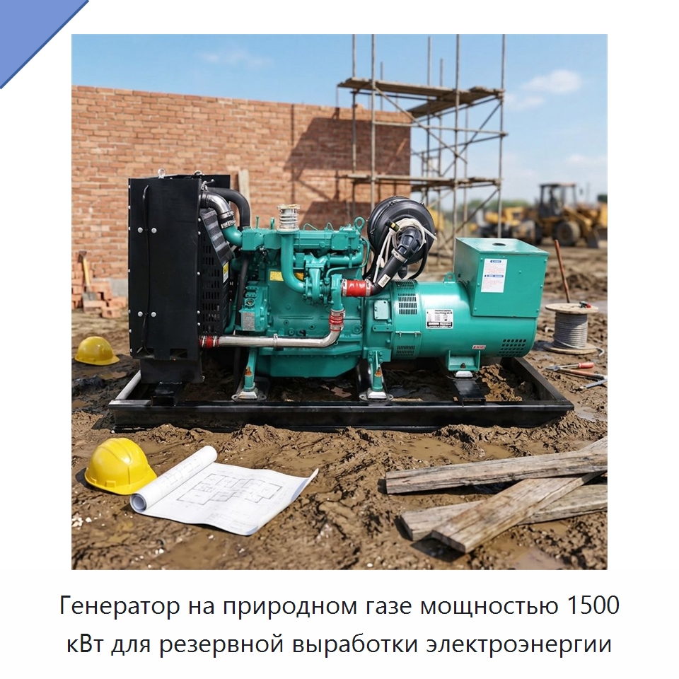 Генератор на природном газе мощностью 1500 кВт для резервной выработки электроэнергии — Дизельные генераторы