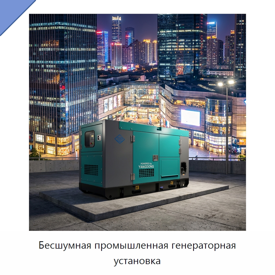 Бесшумная промышленная генераторная установка — Дизельные генераторы