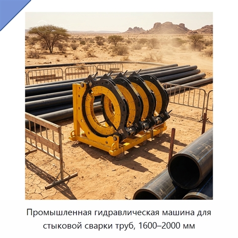 Промышленная гидравлическая машина для стыковой сварки труб, 1600–2000 мм