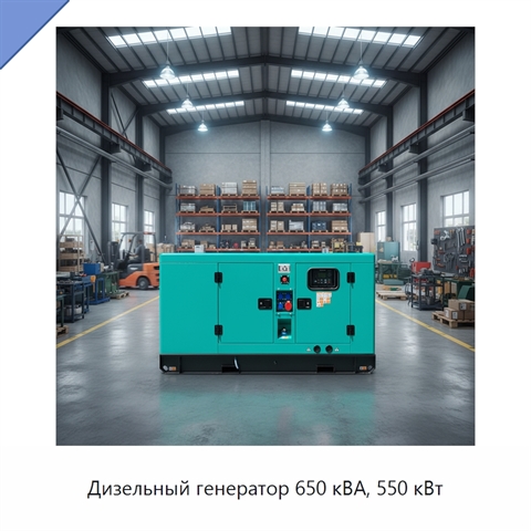 Дизельный генератор 650 кВА, 550 кВт