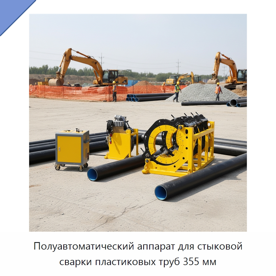 Полуавтоматический аппарат для стыковой сварки пластиковых труб 355 мм — Аппараты для сварки пластмасс