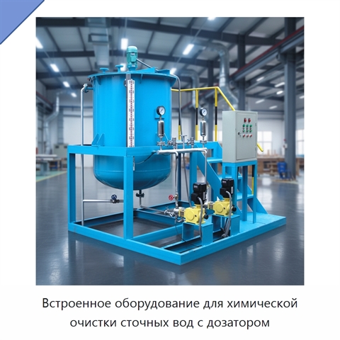 Встроенное оборудование для химической очистки сточных вод с дозатором