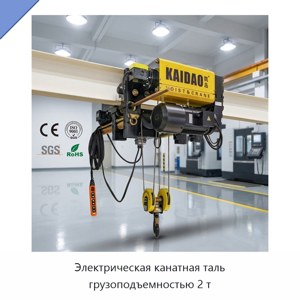 Электрическая канатная таль грузоподъемностью 2 т — Электротали