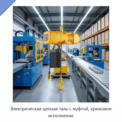 Электрическая цепная таль с муфтой, крюковое исполнение