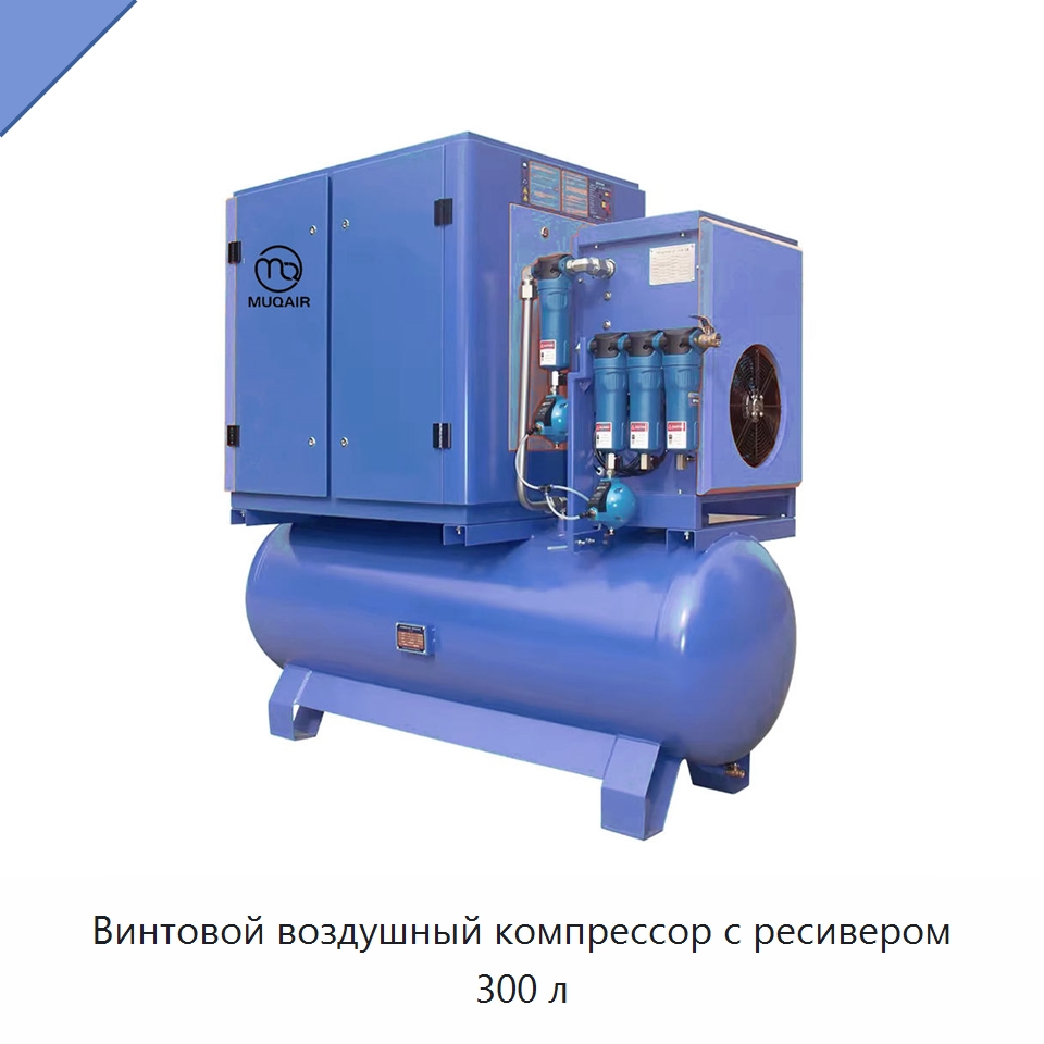 Винтовой воздушный компрессор с ресивером 300 л — Промышленные компрессоры