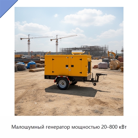 Малошумный генератор мощностью 20–800 кВт