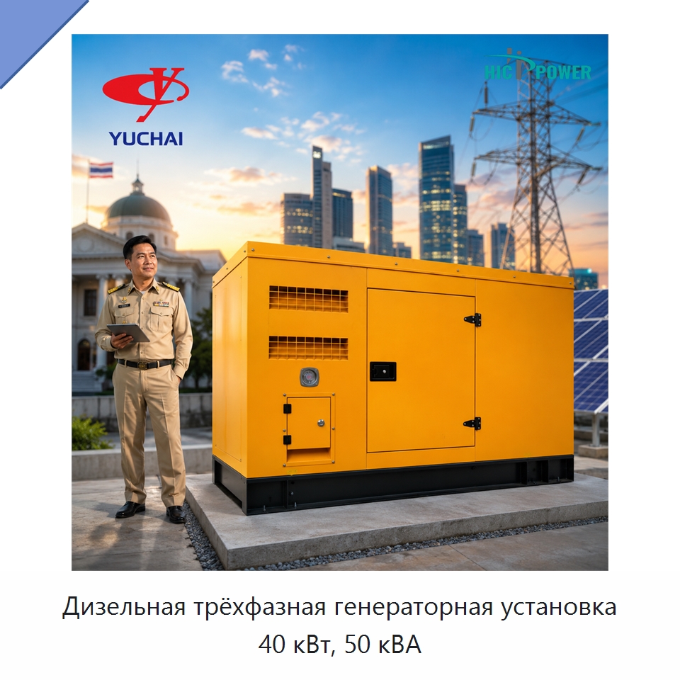 Дизельная трёхфазная генераторная установка 40 кВт, 50 кВА — Дизельные генераторы