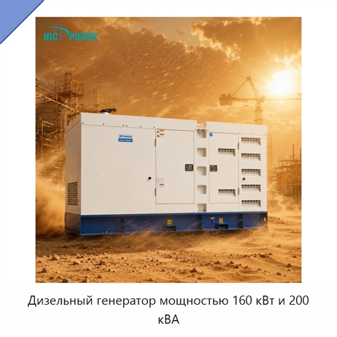Дизельный генератор мощностью 160 кВт и 200 кВА