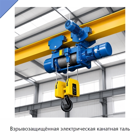 Взрывозащищённая электрическая канатная таль