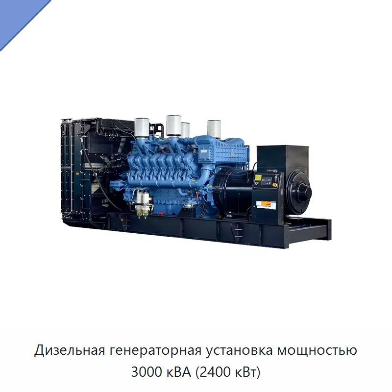 Дизельная генераторная установка мощностью 3000 кВА (2400 кВт) — Дизельные генераторы