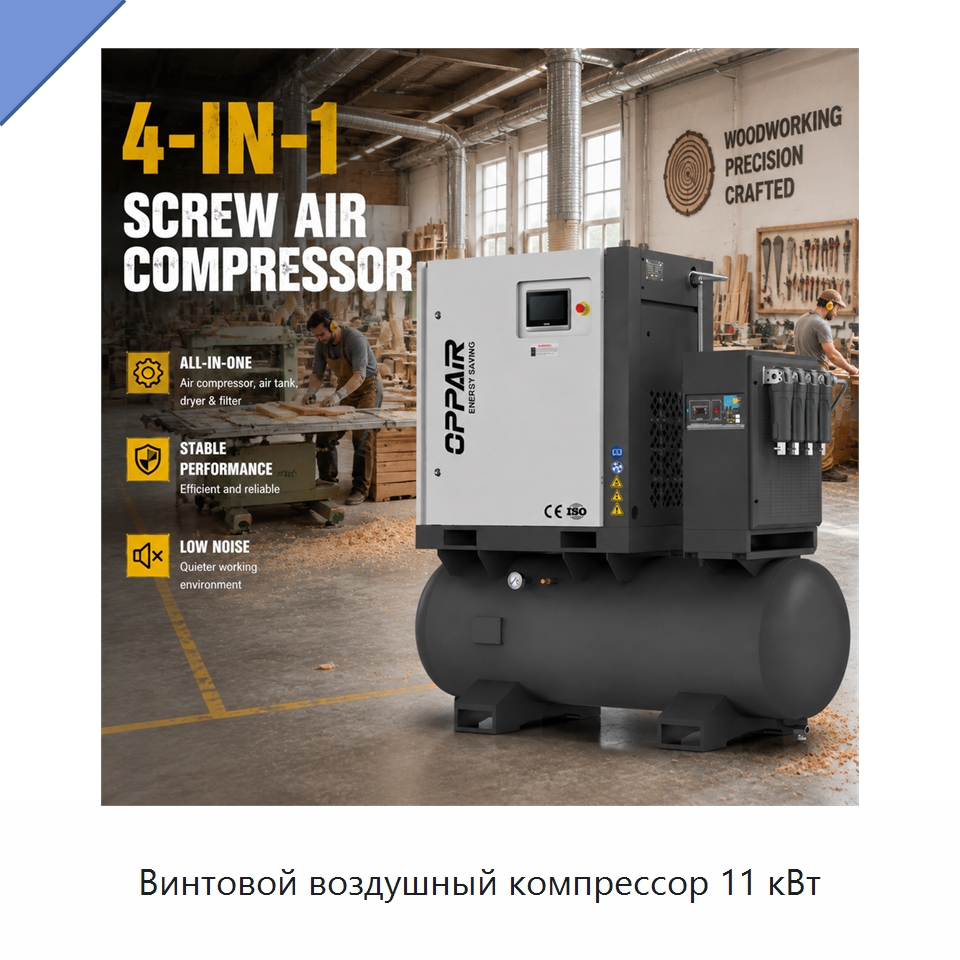 Винтовой воздушный компрессор 11 кВт — Промышленные компрессоры
