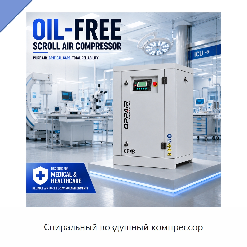 Спиральный воздушный компрессор — Промышленные компрессоры