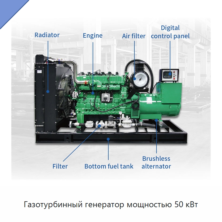 Газотурбинный генератор мощностью 50 кВт — Газотурбинные генераторы