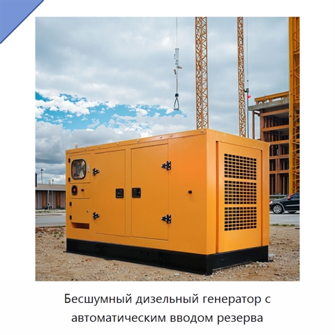 Бесшумный дизельный генератор с автоматическим вводом резерва