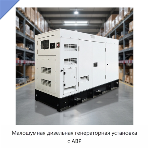 Малошумная дизельная генераторная установка с АВР