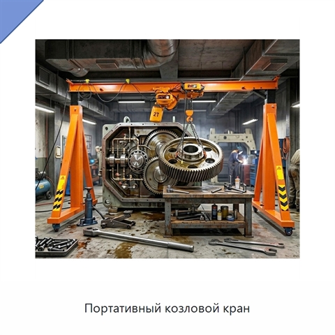 Портативный козловой кран