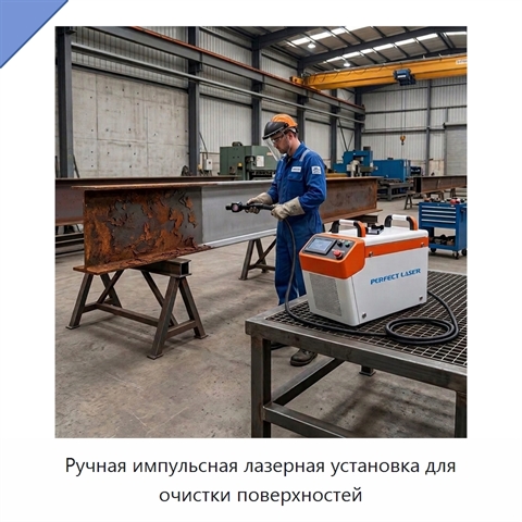 Ручная импульсная лазерная установка для очистки поверхностей