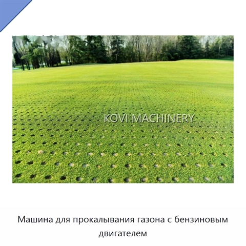 Машина для прокалывания газона с бензиновым двигателем