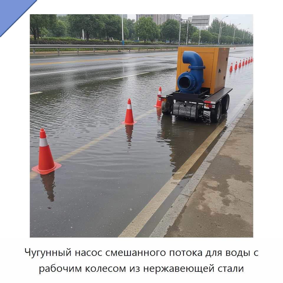 Чугунный насос смешанного потока для воды с рабочим колесом из нержавеющей стали — Насосы