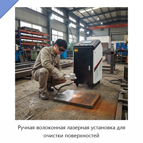 Ручная волоконная лазерная установка для очистки поверхностей