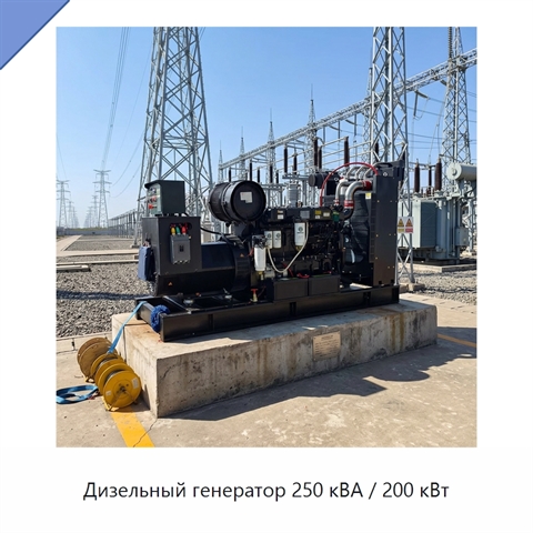 Дизельный генератор 250 кВА / 200 кВт